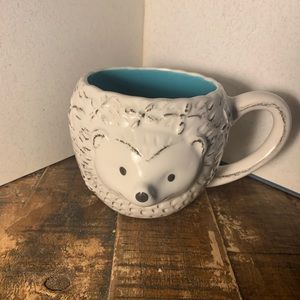HAIRY HEDGEHOG CERAMIC COFFEE MUG - 3.9”L, 3.5”D